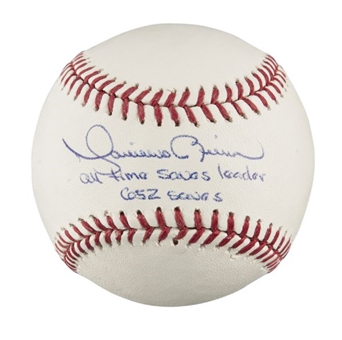 Mariano Rivera Signed Official Major League Baseball With "All Time Saves Leader, 652 Saves" Inscription